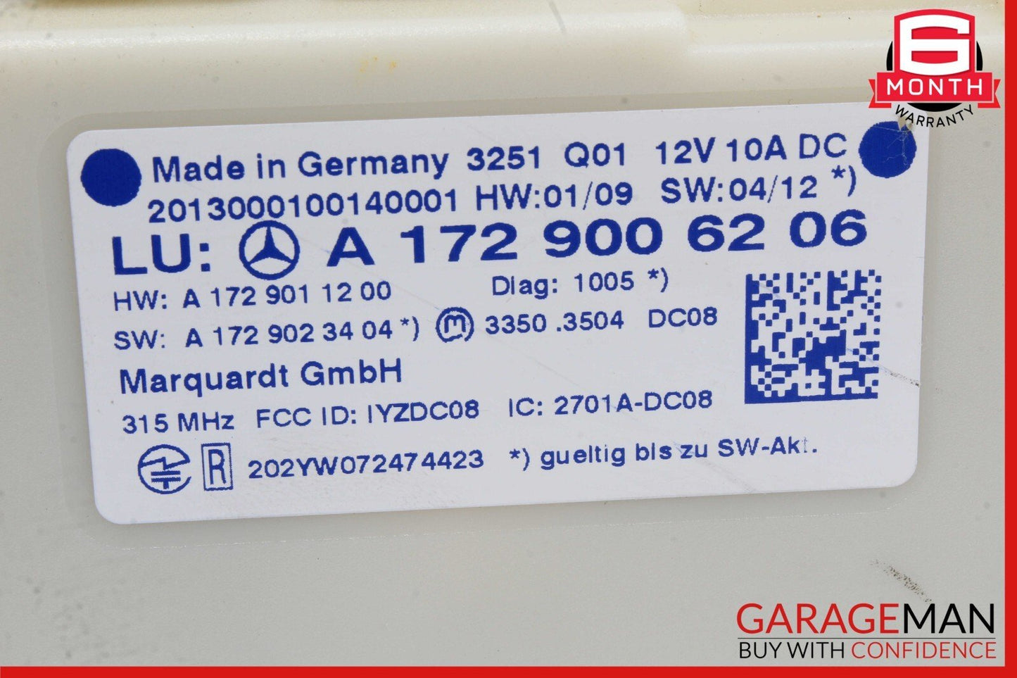 10-15 Mercedes W218 CLS500 C250 Keyless Go Entry Control Module 1729007900 OEM