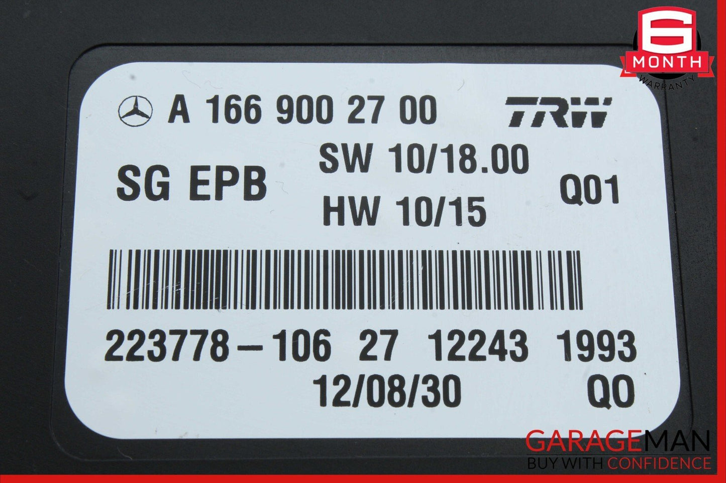 12-16 Mercedes R172 SLK250 SLK350 Hand Parking Brake Control Module Unit OEM