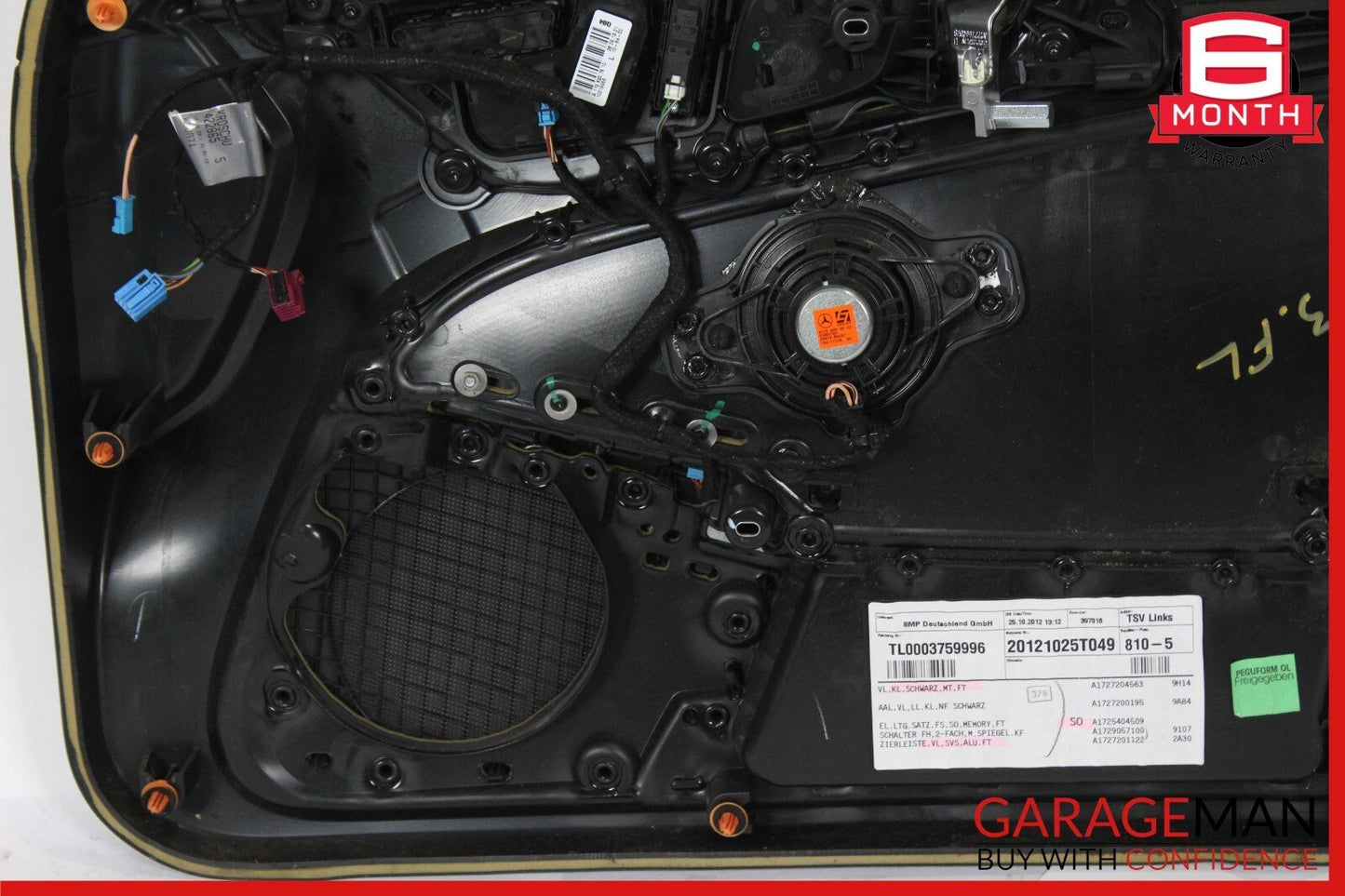 12-16 Mercedes R172 SLK200 SLK250 Front Left Interior Door Panel Assy Black