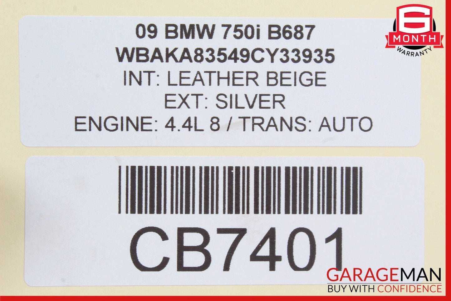 09-15 BMW F02 750i 750Li Parking Brake Switch Control Button 9159997 OEM