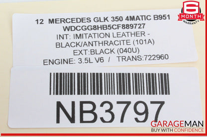10-15 Mercedes X204 GLK350 4MATIC Rear Left Side Exterior Door Handle Black OEM