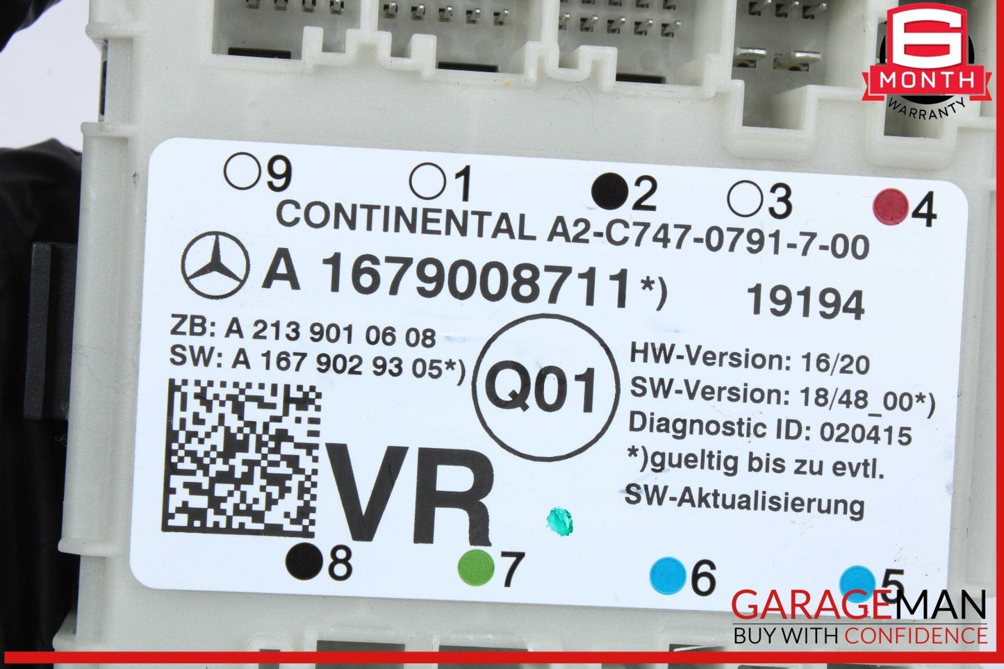 16-22 Mercedes W205 C300 GLC300 Front Right Side Door Control Module Unit OEM