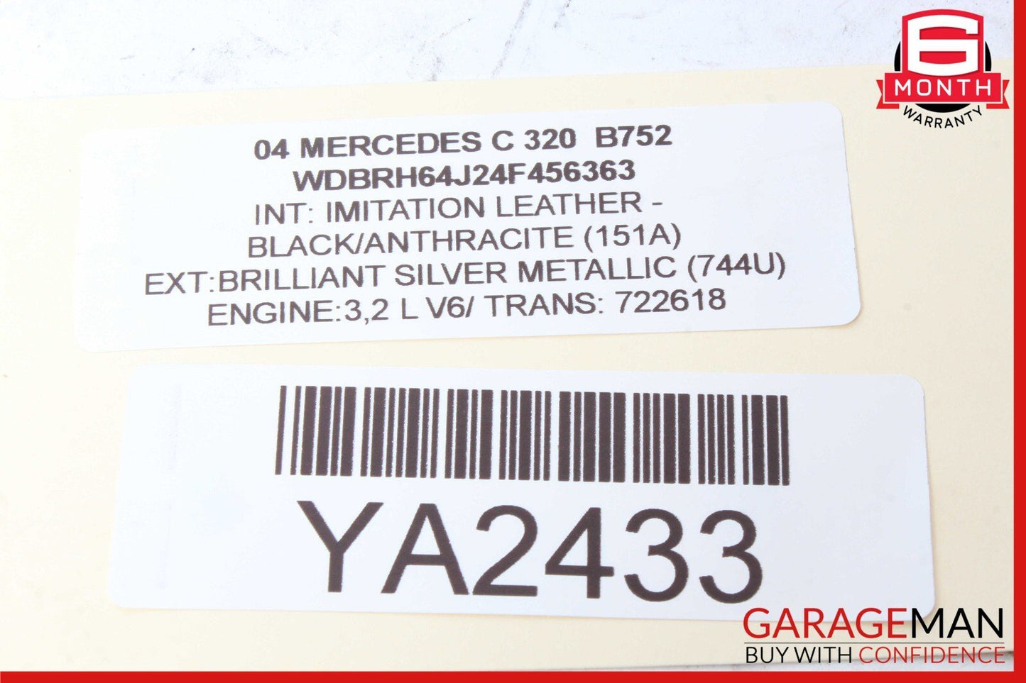 04-07 Mercedes W203 C320 C230 C350 Front Hood Radiator Grille Grill Chrome OEM