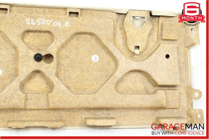 03-06 Mercedes R230 SL500 Rear Cargo Strap Luggage Trim Cover Panel Beige