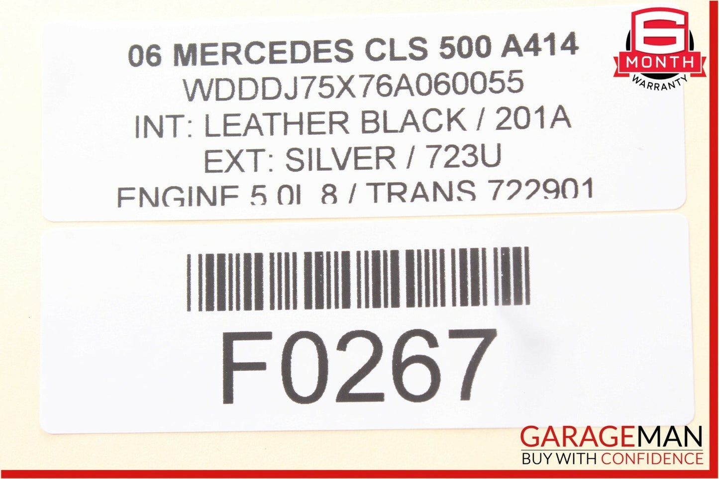 06-11 Mercedes W219 CLS500 Rear Right Passenger Door Window Regulator Motor OEM