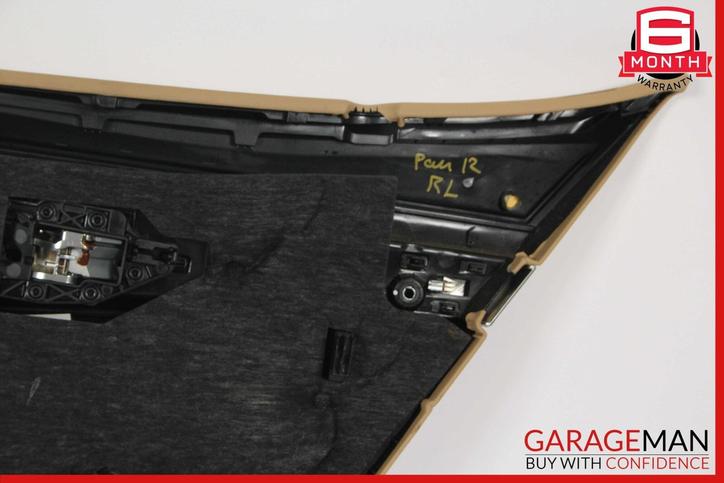 10-16 Porsche Panamera 970 Rear Left Interior Door Panel Trim Cover Assy Beige
