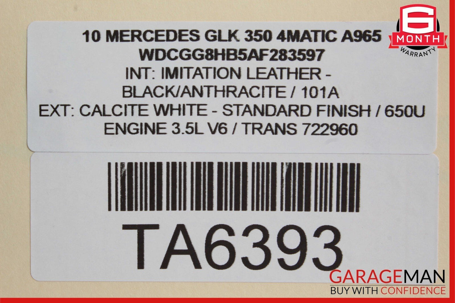 08-18 Mercedes X204 GLK350 4MATIC Coolant Reservoir Overflow Expansion Tank OEM