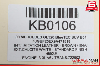 07-13 Mercedes X164 GL320 Diesel Exhaust Gas Aftertreatment Control Unit OEM