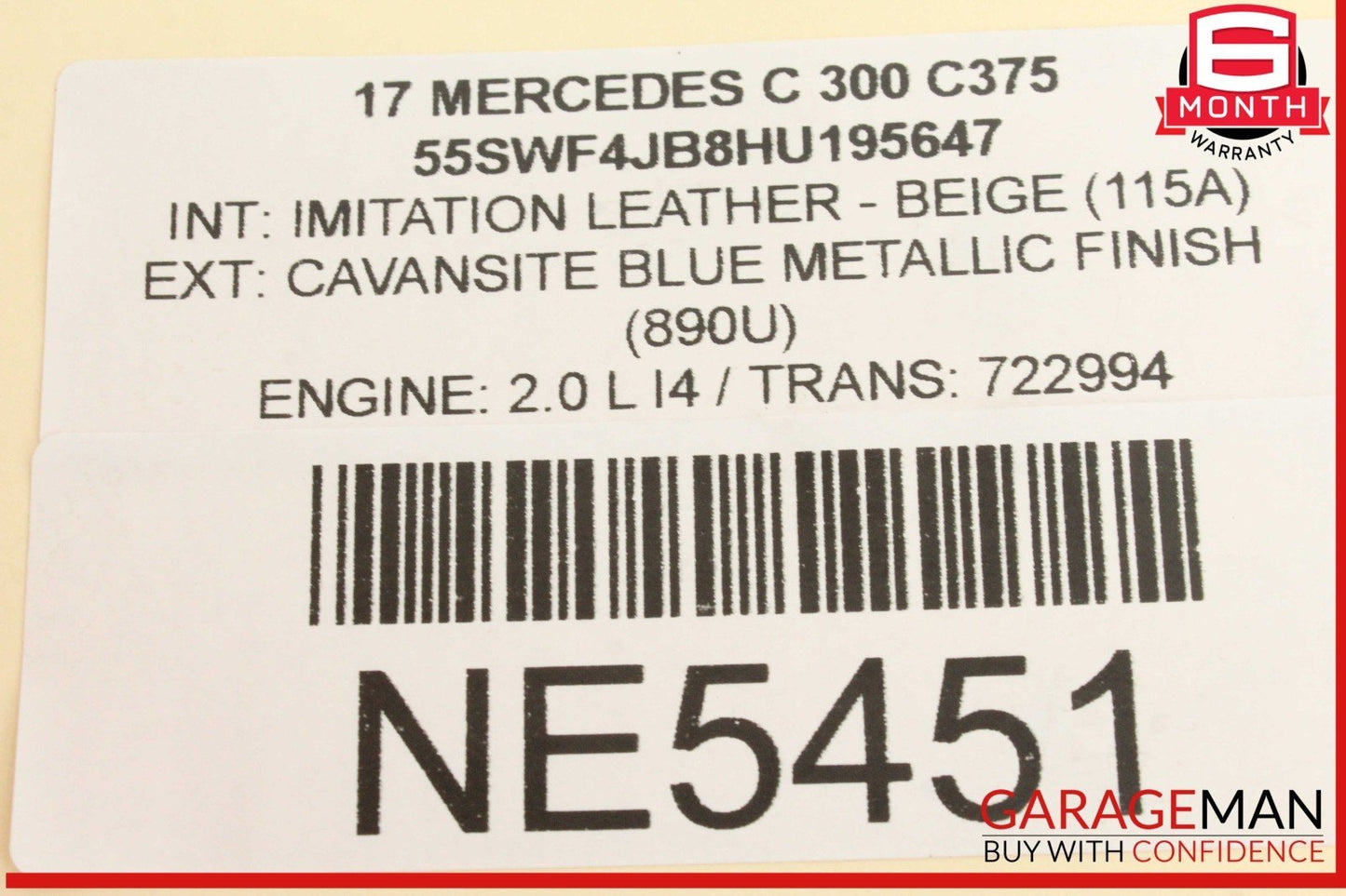 08-17 Mercedes W205 C300 Rear Left or Rear Right Side CV Axle Half Shaft OEM