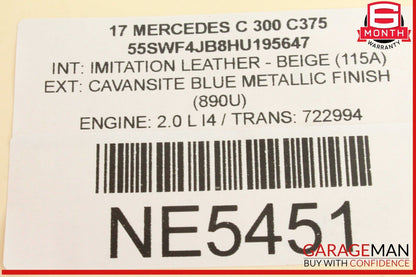08-17 Mercedes W205 C300 Rear Left or Rear Right Side CV Axle Half Shaft OEM