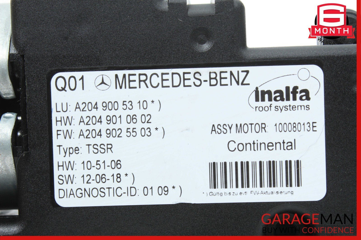 08-15 Mercedes GLK350 CL550 C300 Panoramic Sunroof Sun Roof Motor Unit OEM