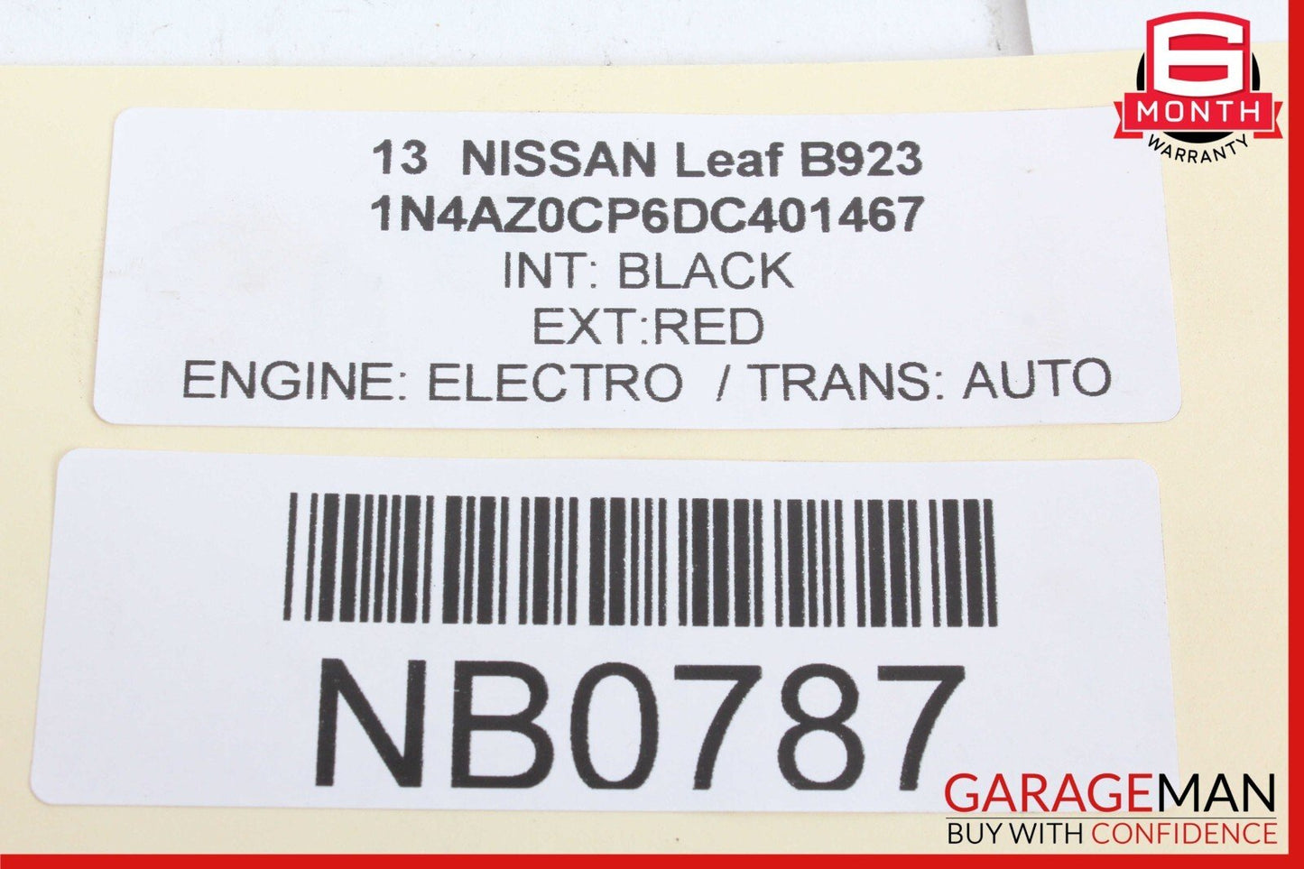 13-17 Nissan Leaf Front Charge Port Door Cover w/ Bracket & Emblem OEM