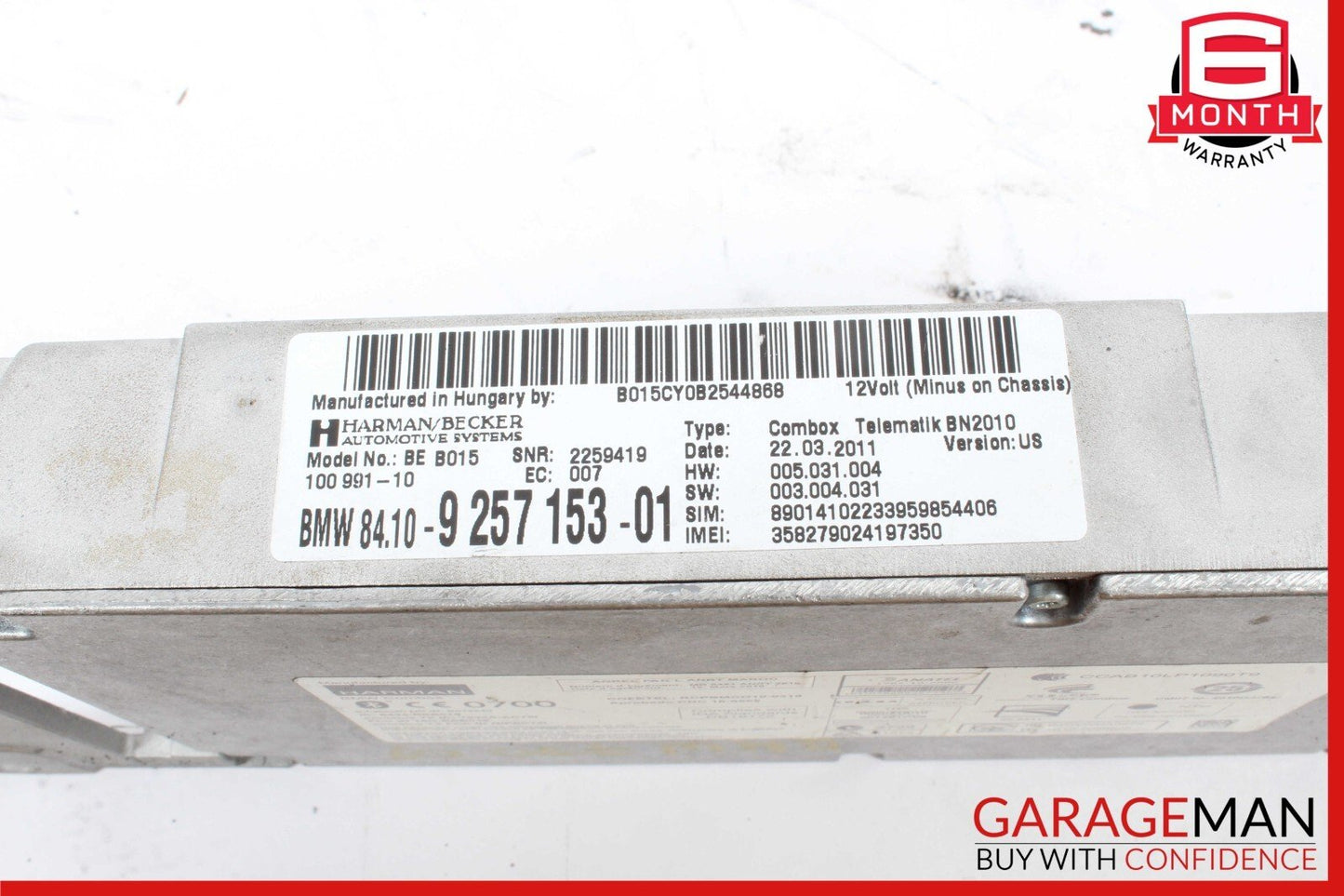 09-19 BMW 750i 650i Communication Bluetooth GPS Control Module OEM
