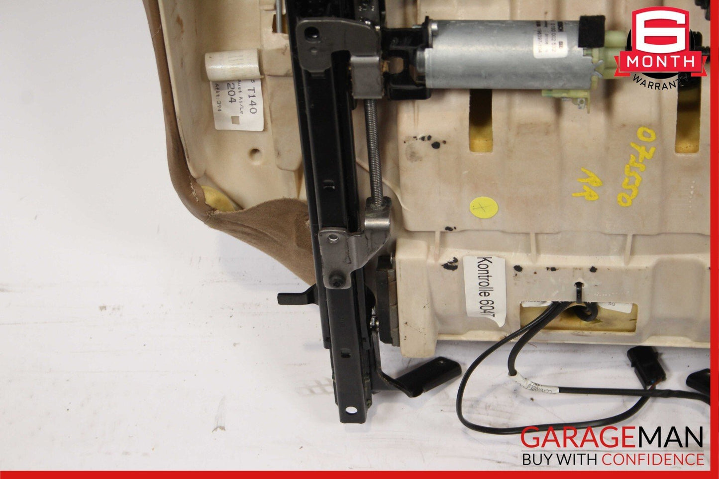 07-13 Mercedes W221 S600 Rear Right Recline Lower Bottom Seat Cushion Brown