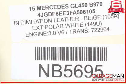12-16 Mercedes X166 GL450 GL550 ML550 Rear Relay Fuse Box 1669063901 OEM