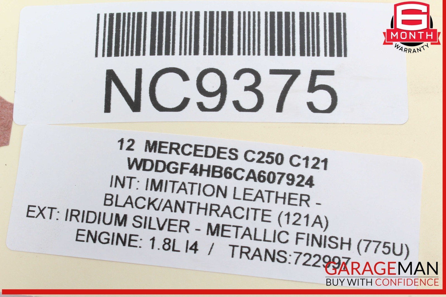 08-14 Mercedes W204 C250 C350 Front Left Side Curved Wishbone Control Arm OEM