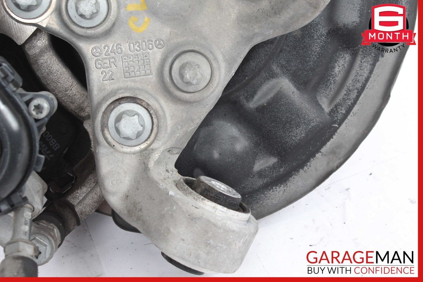 14-19 Mercedes CLA250 Rear Left Spindle Knuckle Hub Rotor Disc w/ Brake Caliper