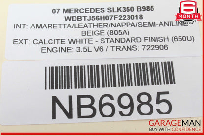 03-09 Mercedes W209 CLK350 Sirius Satellite Radio Receiver 1698270162 OEM