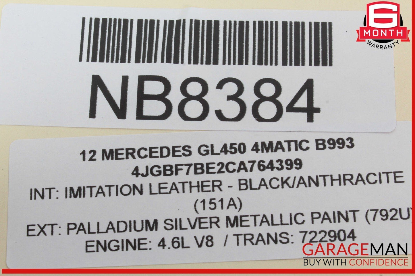06-12 Mercedes X164 GL450 4MATIC Trunk Tailgate Hydraulic Pump Motor Cylinder