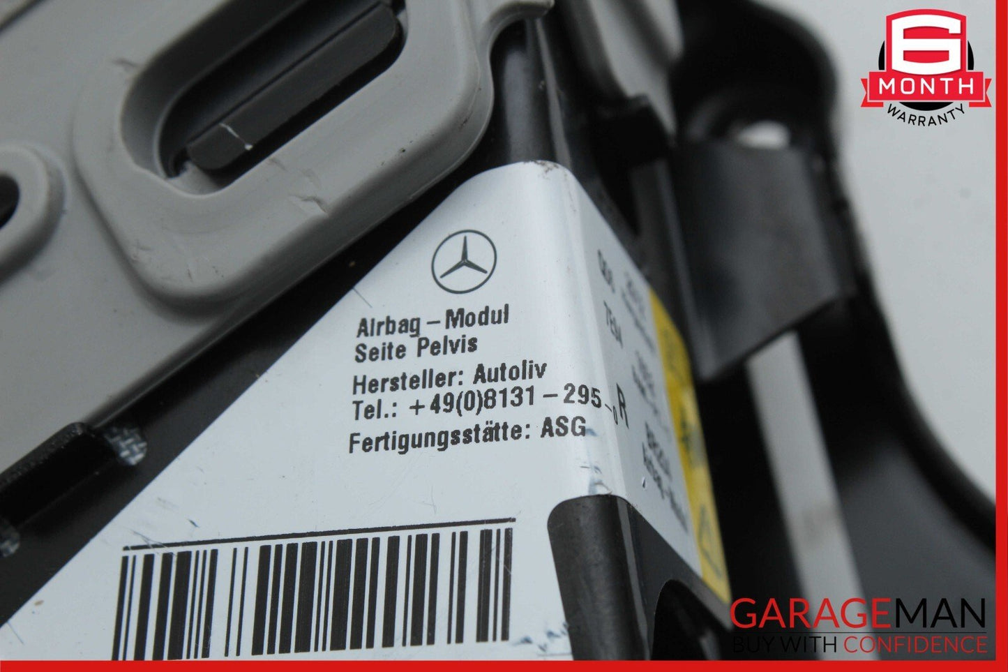 08-15 Mercedes W204 C350 GLK350 Right Side Lower Seat Airbag Air Bag Gray OEM