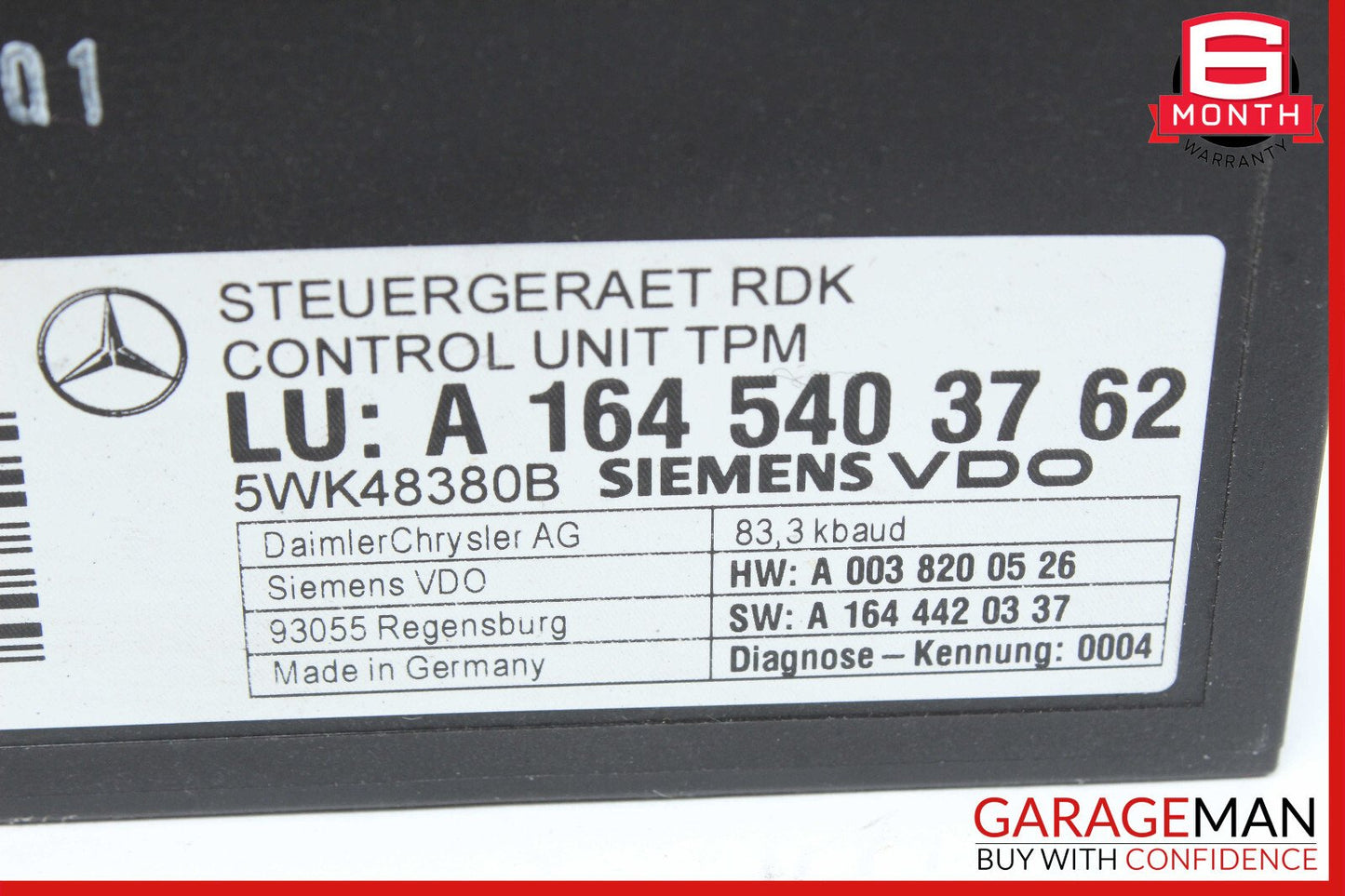 06-13 Mercedes W211 E550 GL450 R350 TPMS Tire Pressure Control 1645403762 OEM