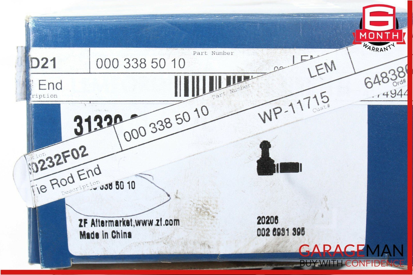 Mercedes Lemforder Front Steering Tie Rod End 0003385010