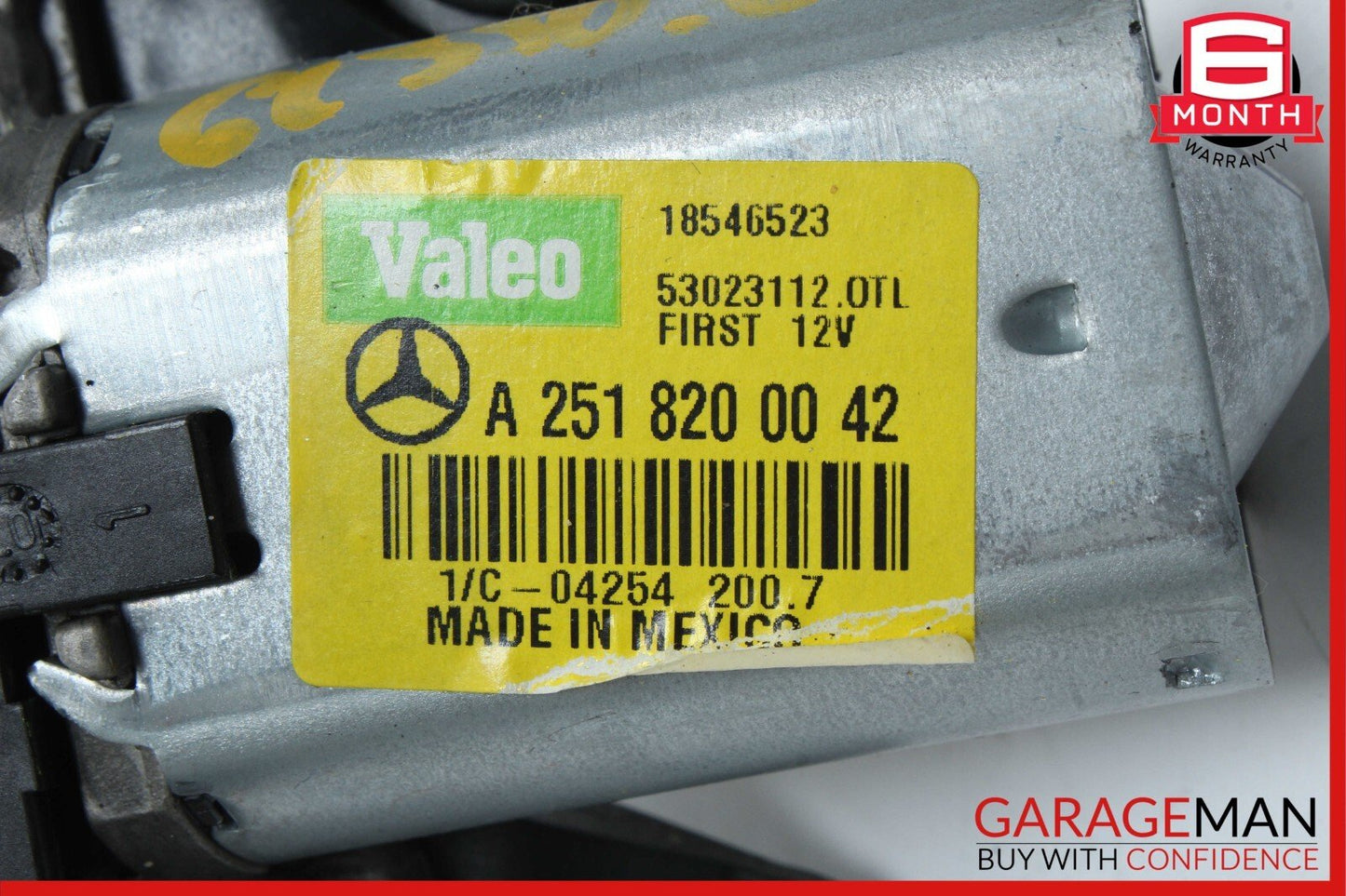 06-13 Mercedes X164 GL550 4Matic Rear Glass Windshield Wiper Motor Unit OEM