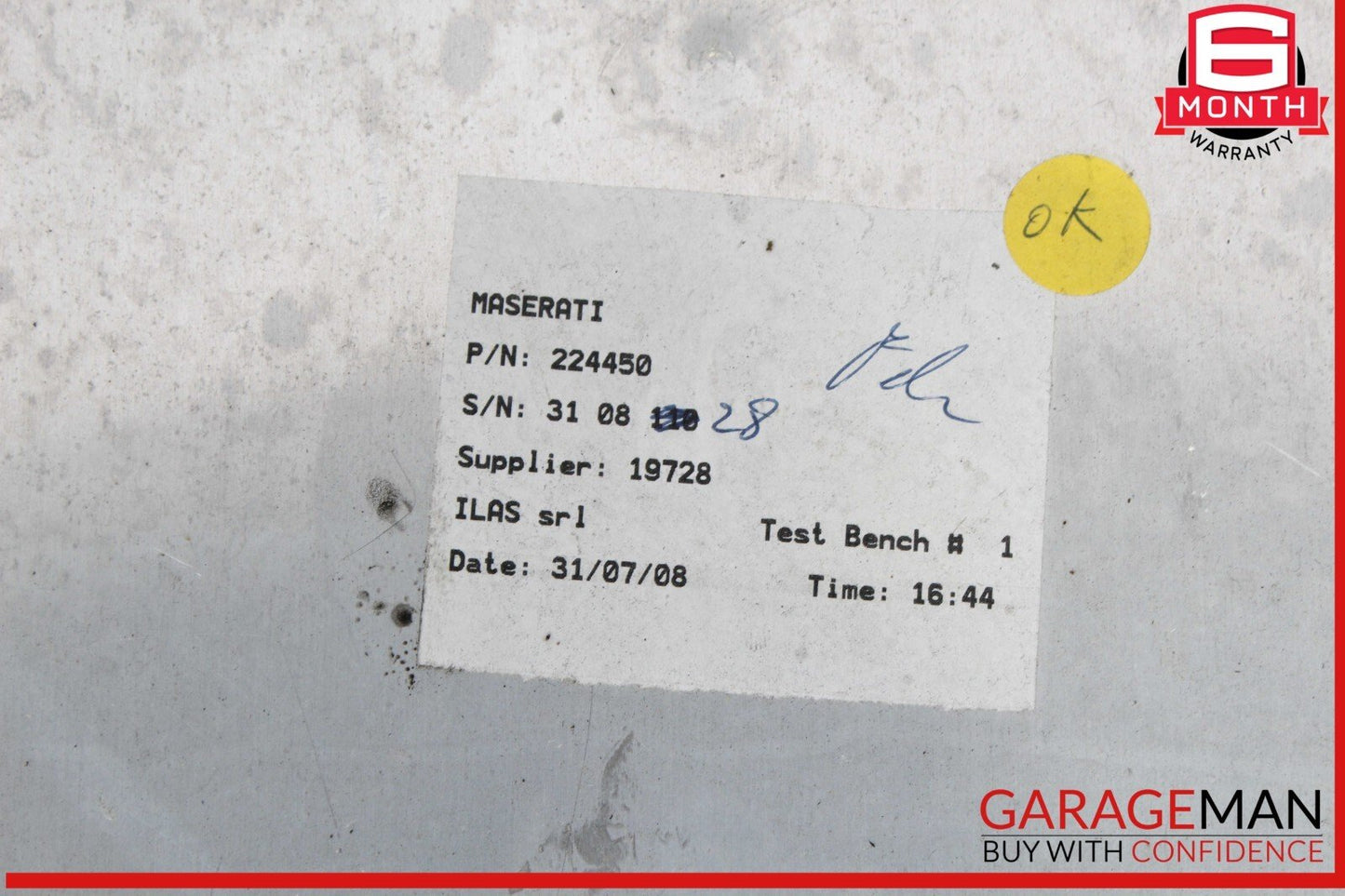 08-18 Maserati GranTurismo M145 Gas Fuel Tank Reservoir Assembly 224450 OEM