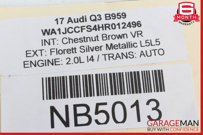 15-18 Audi Q3 Rear Left Driver Side Lower Control Arm Spring Perch 1K0505311AB