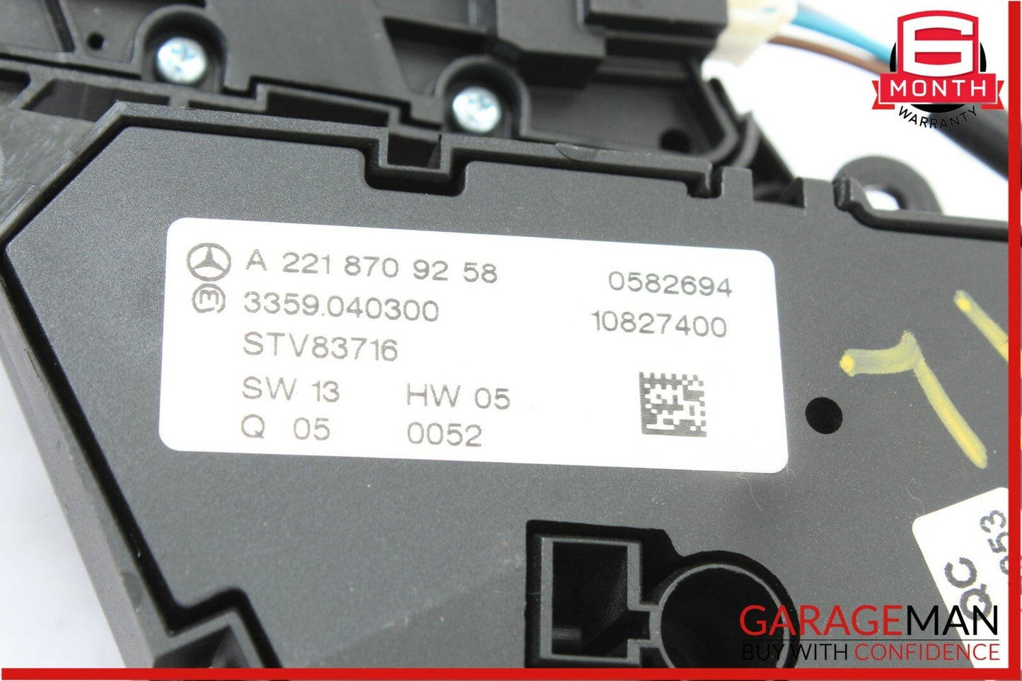 07-13 Mercedes W221 S550 CL600 CL65 AMG Front Left Side Seat Control Switch Set