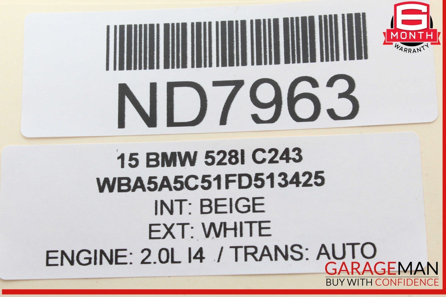 11-16 BMW 528i 535i 550i F10 Rear Left Driver Side Door Lock Latch Actuator OEM