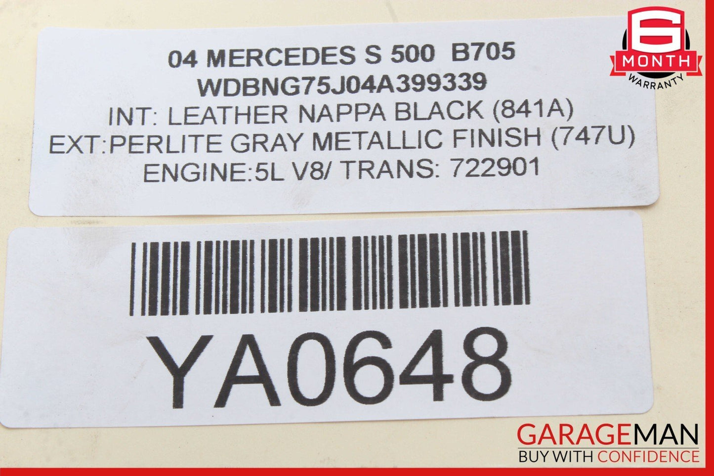 00-06 Mercedes W220 S500 CL500 Front Right Lower Control Arm 2203331405 OEM