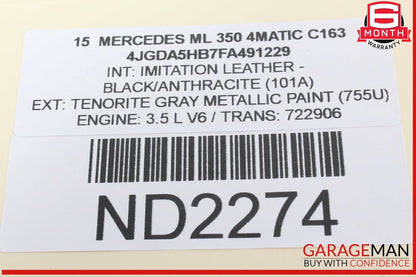 12-15 Mercedes W166 ML350 4MATIC Rear Left or Right Sway Stabilizer Bar Link OEM