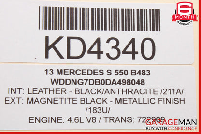 07-14 Mercedes W221 S550 Door Lock Switch Front Left Side 2218213051 OEM