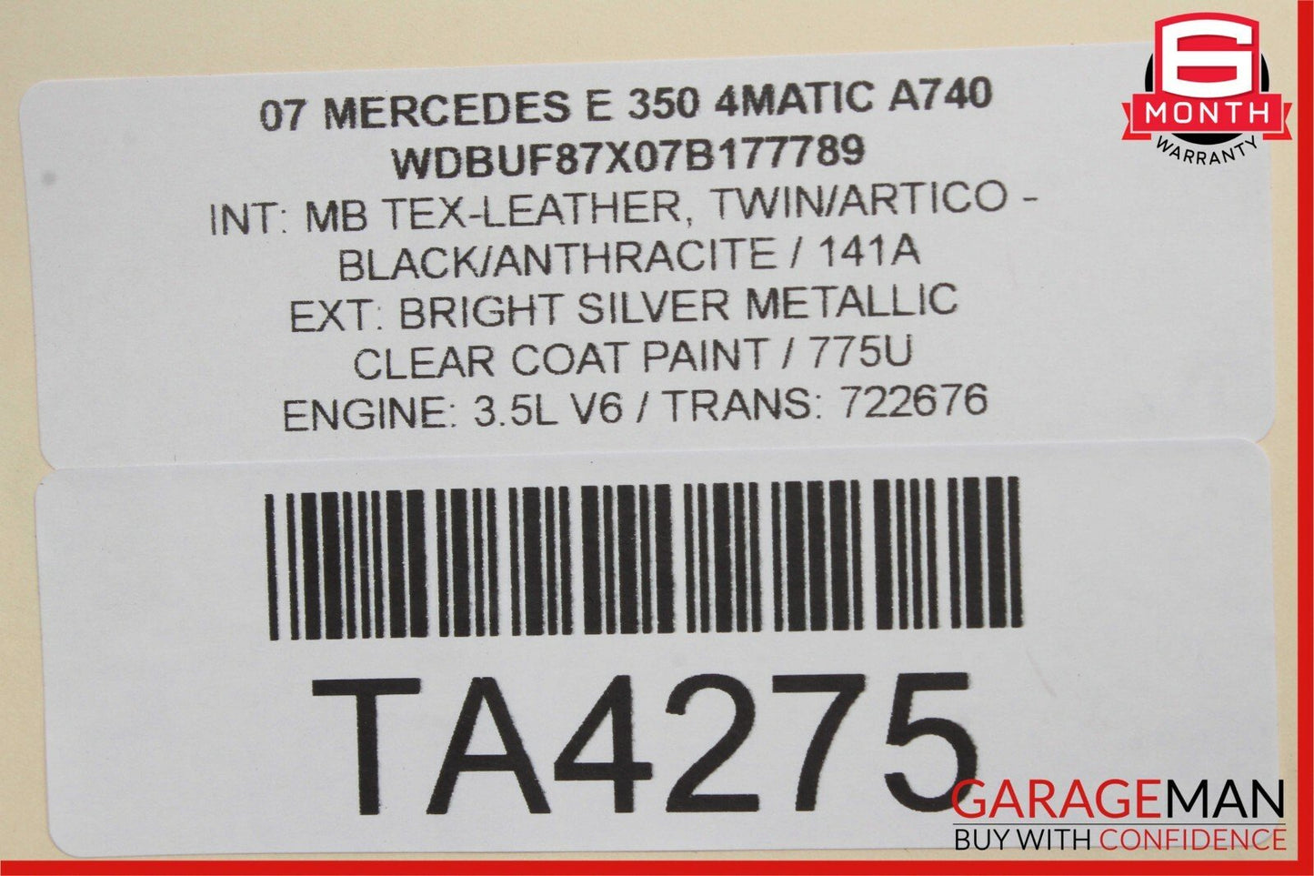 06-09 Mercedes W211 E350 4Matic 5G Automatic Transmission Assembly 722.676 172k