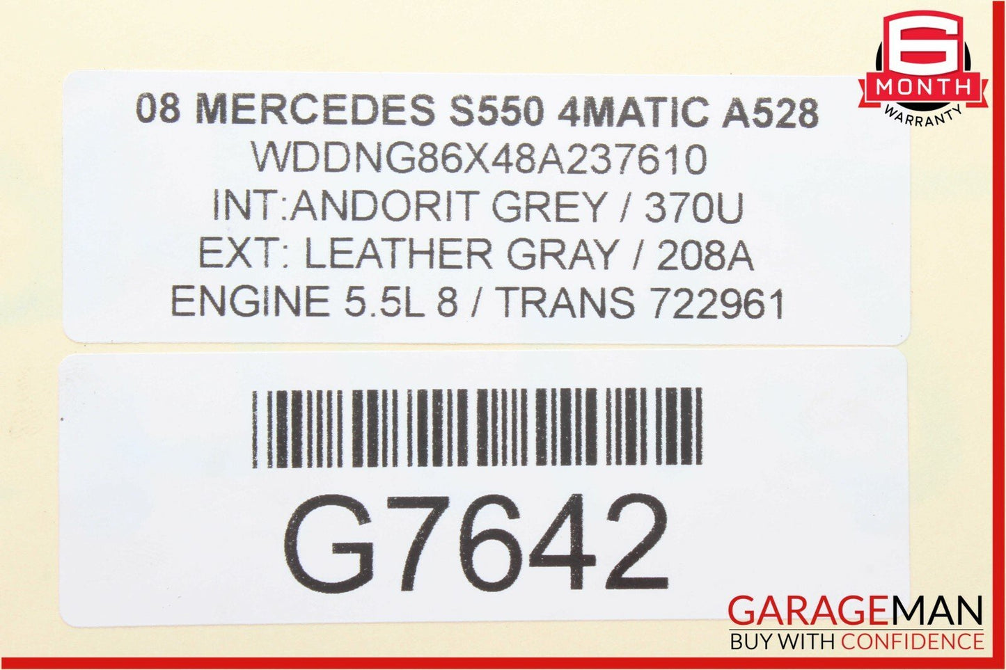 07-13 Mercedes W221 S550 S600 Rear Left Side Door Window Regulator Motor OEM