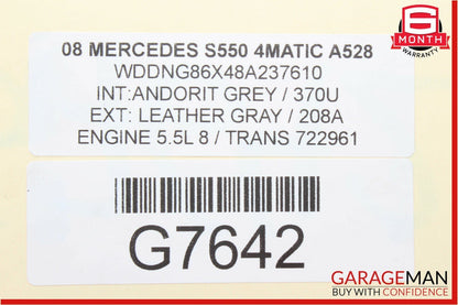 07-13 Mercedes W221 S550 S600 Rear Left Side Door Window Regulator Motor OEM