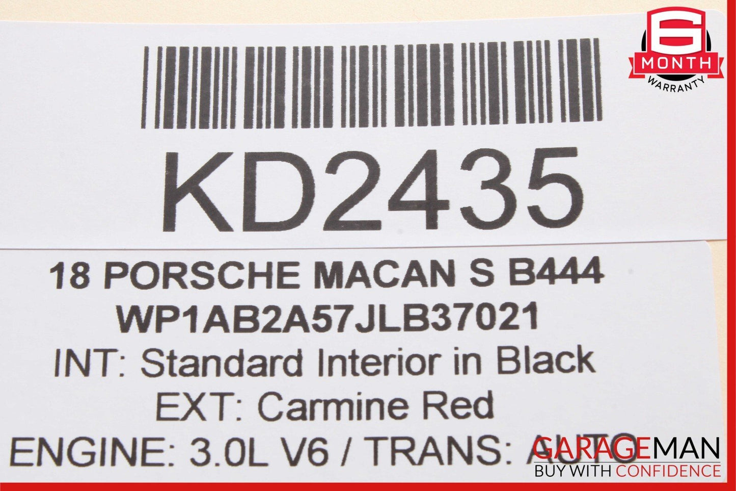 15-18 Porsche Macan Rear Right Side Blind Spot Radar Sensor Control Module Unit