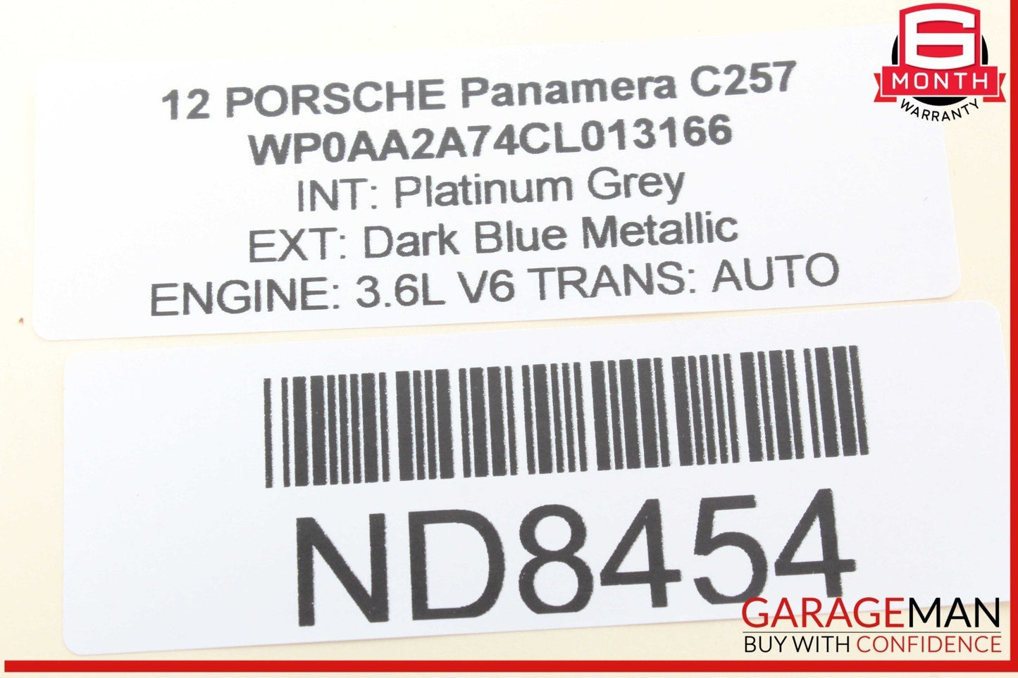 10-16 Porsche Panamera 970 Steering Column Cover Trim Gray 97055247501 OEM