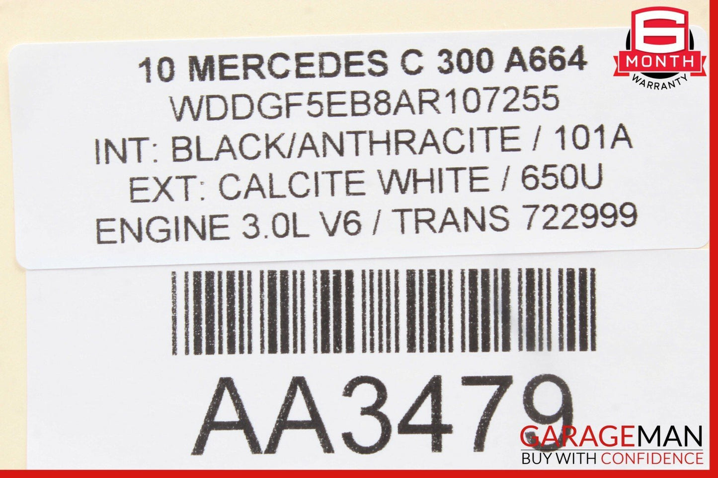 08-21 Mercedes C300 GLA250 A220 Rear Overhead Dome Light Black 2048204901