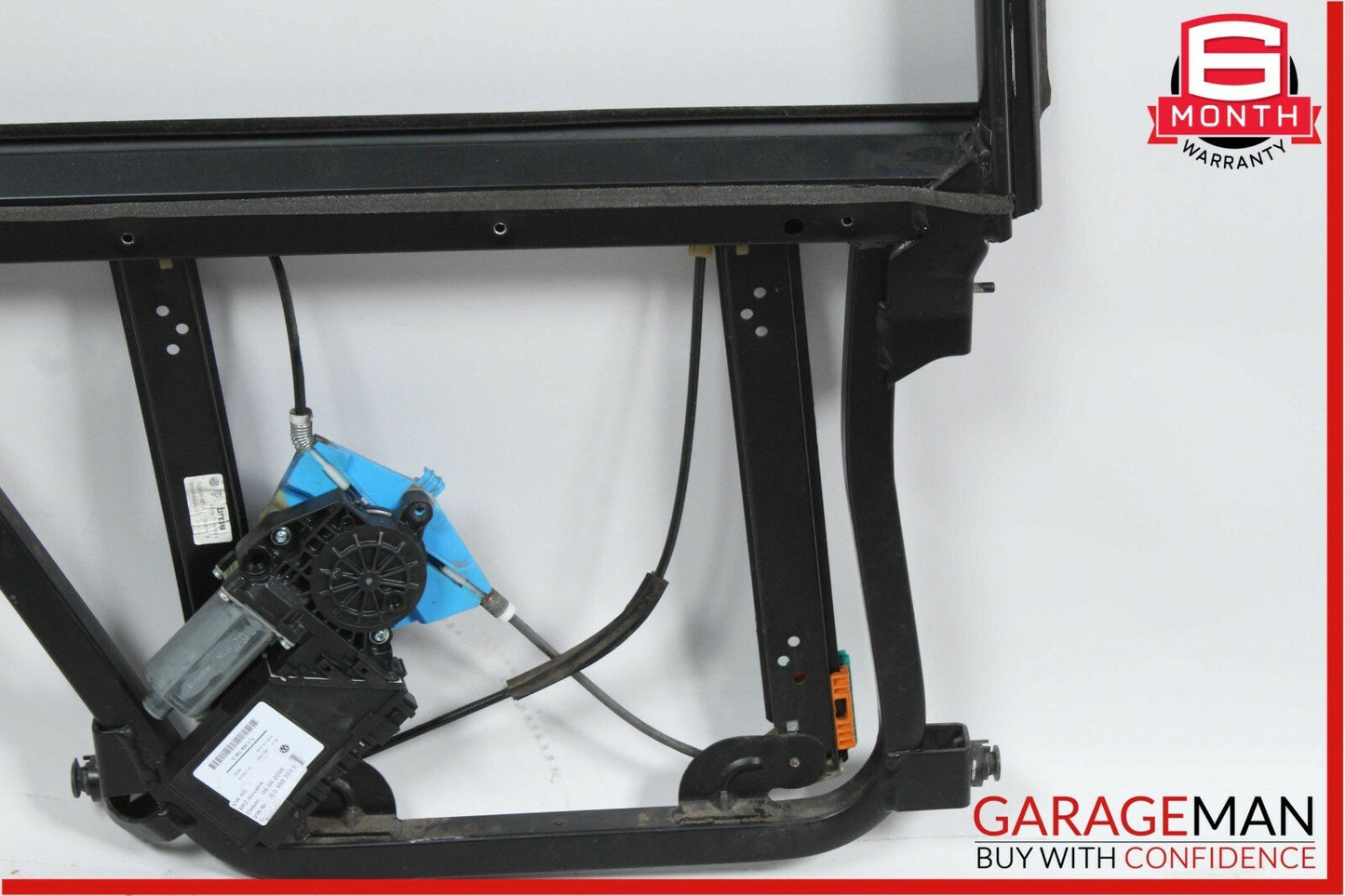03-06 Porsche Cayenne 955 Rear Left Door Frame w/ Window Regulator OEM