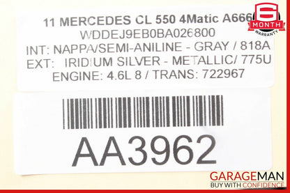 07-13 Mercedes W221 S550 CL550 Rear Left & Right Side Brake Calipers Set of 2