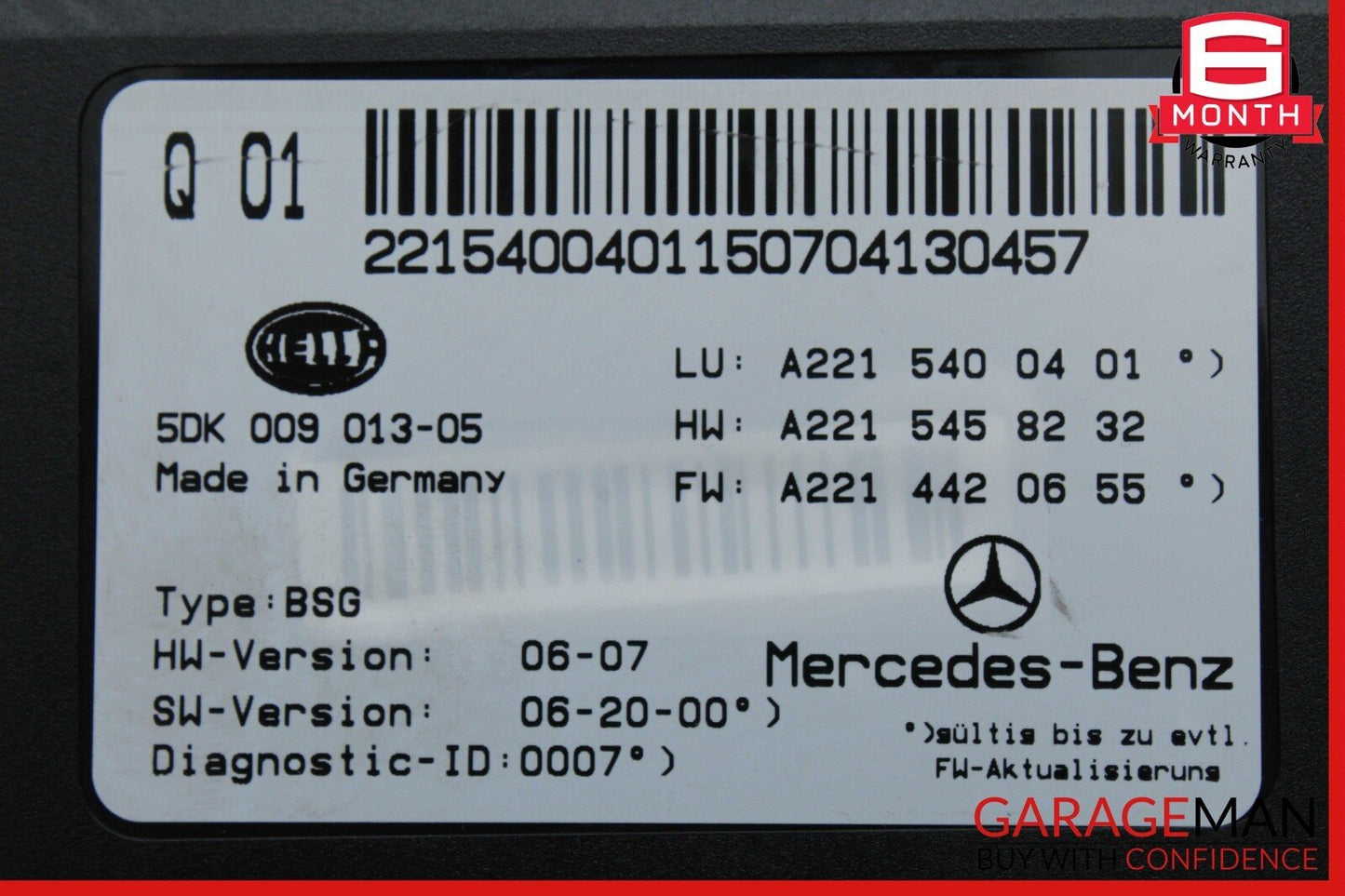 07-14 Mercedes W221 S550 CL550 Electric Power Supply Control Fuse Box Module OEM