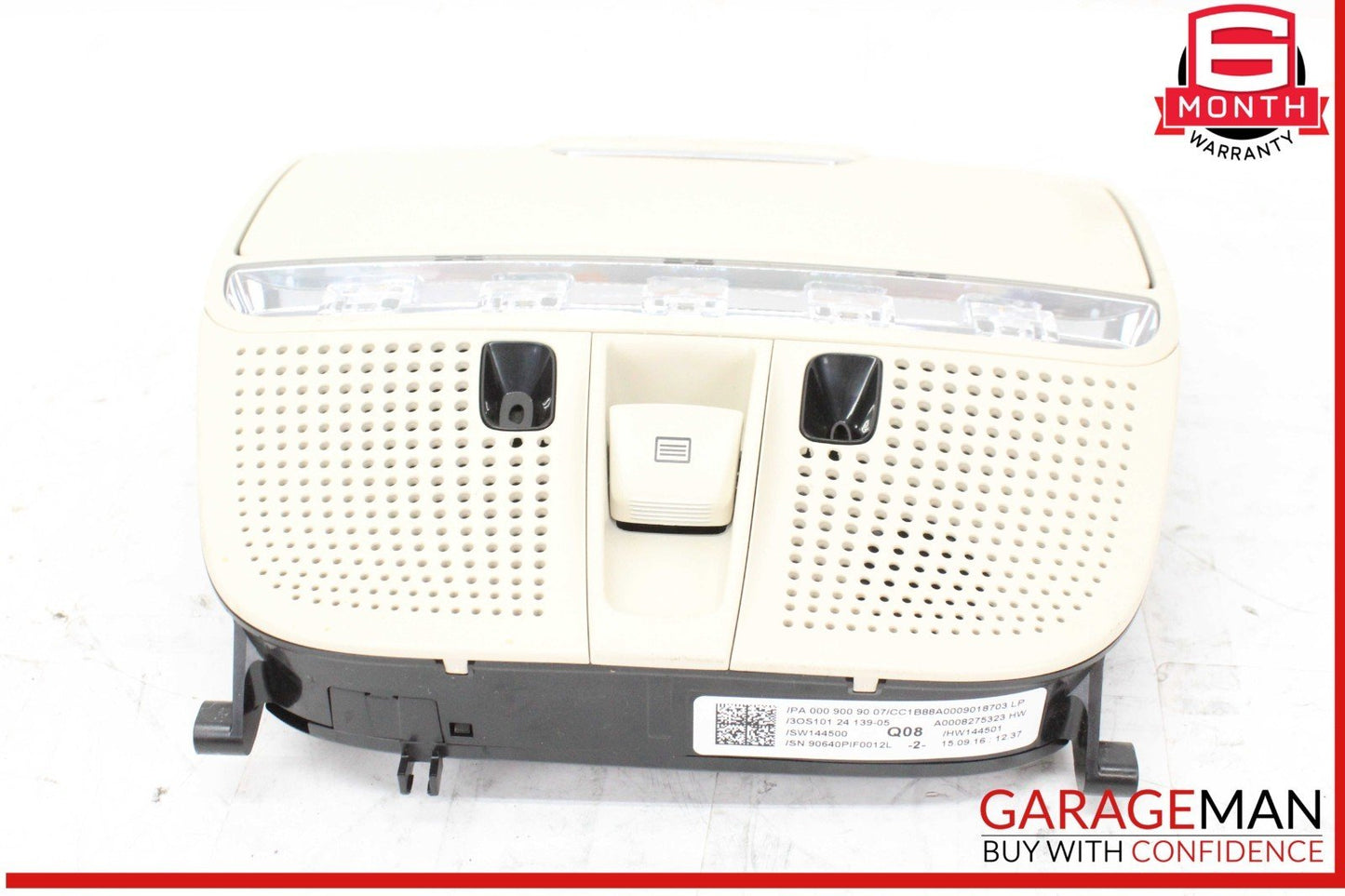 15-18 Mercedes W205 C300 Front Top Upper Overhead Dome Light Lamp Beige OEM