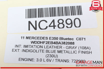 10-13 Mercedes W212 E350 Bluetec Rear Right Side Inner Tail Light Lamp OEM