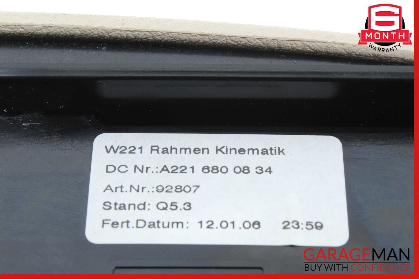 07-09 Mercedes W221 S550 Center Console Dashboard CD Player Trim Cover Beige OEM