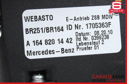 06-13 Mercedes W251 R350 GL450 ML350 Pano Panoramic Sunroof Sun Roof Motor Unit