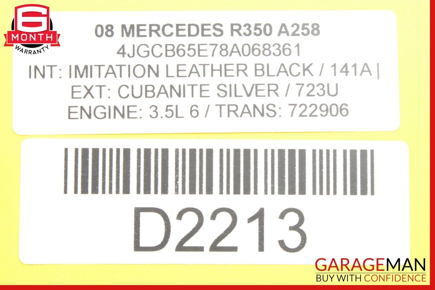 06-09 MERCEDES W251 R350 GL450 E350 SEAT WEIGHT SENSOR CONTROL MODULE Q2 OEM