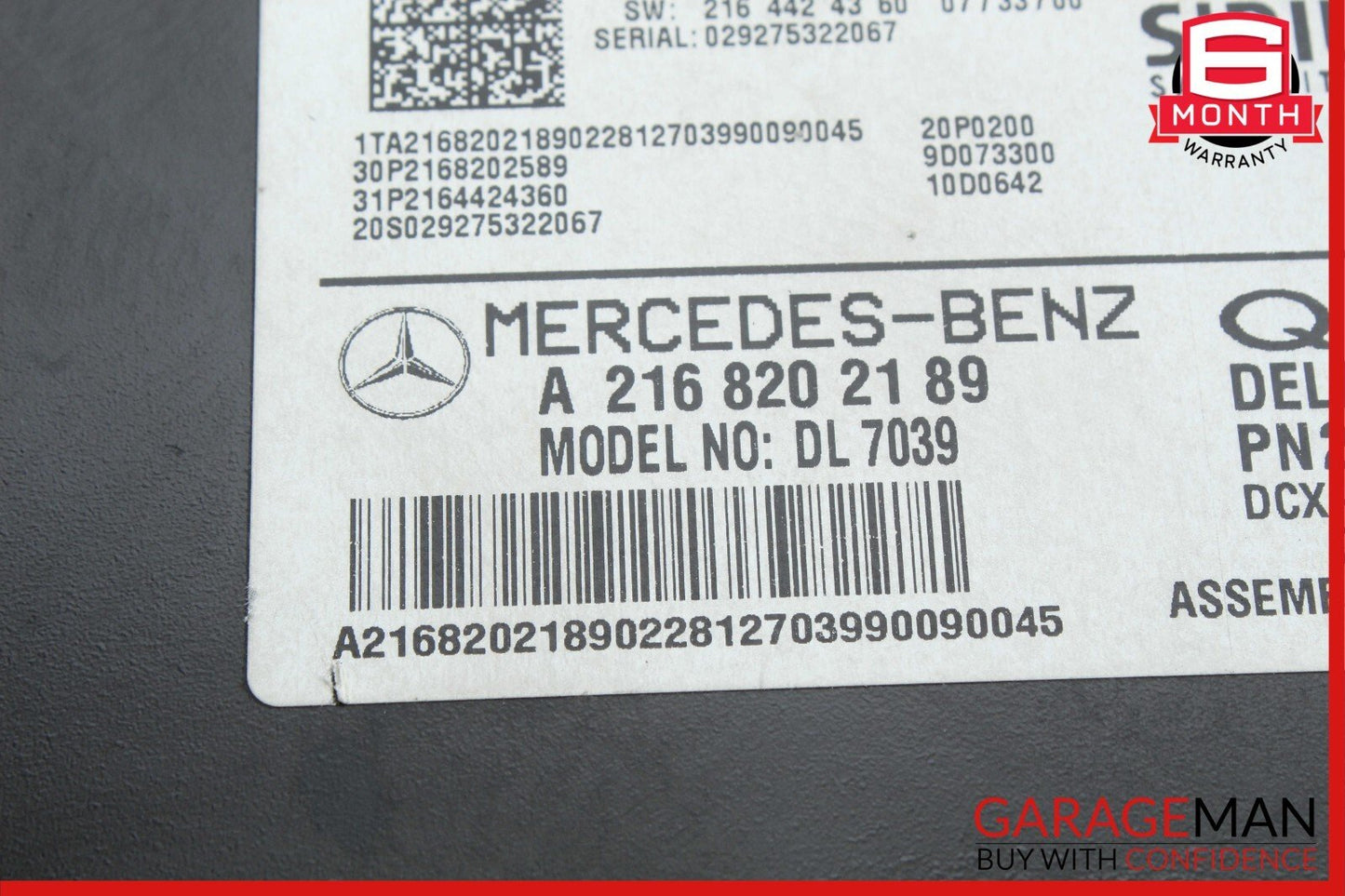 07-14 Mercedes X204 GLK350 C350 Sirius Satellite Radio Receiver Module Unit OEM