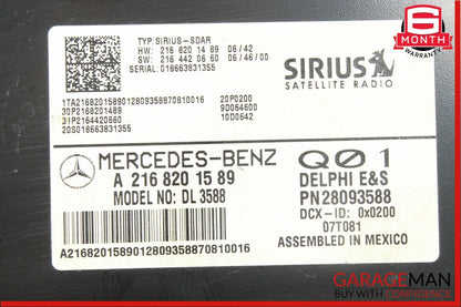 07-09 Mercedes W216 CL550 S63 AMG Sirius Satellite Radio Module Receiver OEM